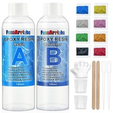 Epoxidharz 1:1 Verh&auml;ltnis 360 ml Transparent Kunstharz Beschicht