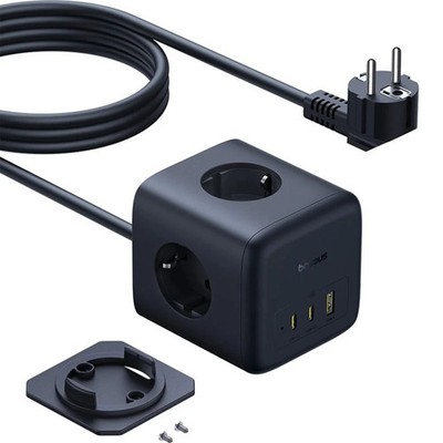 Steckdosenleiste 3x AC EU Schuko 1x USB-A 2x USB-C 67W mit 1,5 m Kabel Baseus