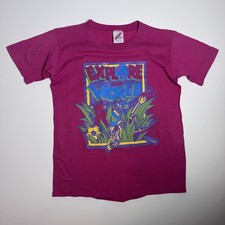 Vintage Kids Explore Your World T Shirt Pink Graphic Tee USA Made Youth XS