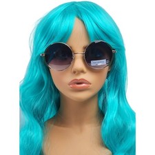 FGX by Foster Grant Gold  Green Full Round Metal Frame Sunglasses 52077FGX314