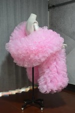Organza Boa Stage ball fluffy Ruffle tippet cappa opera cape wedding Party Scarf