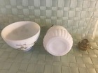 Antique Scarce 1890s Miniature oil lamp Baby McKee Pink floral white satin glass — photo 4