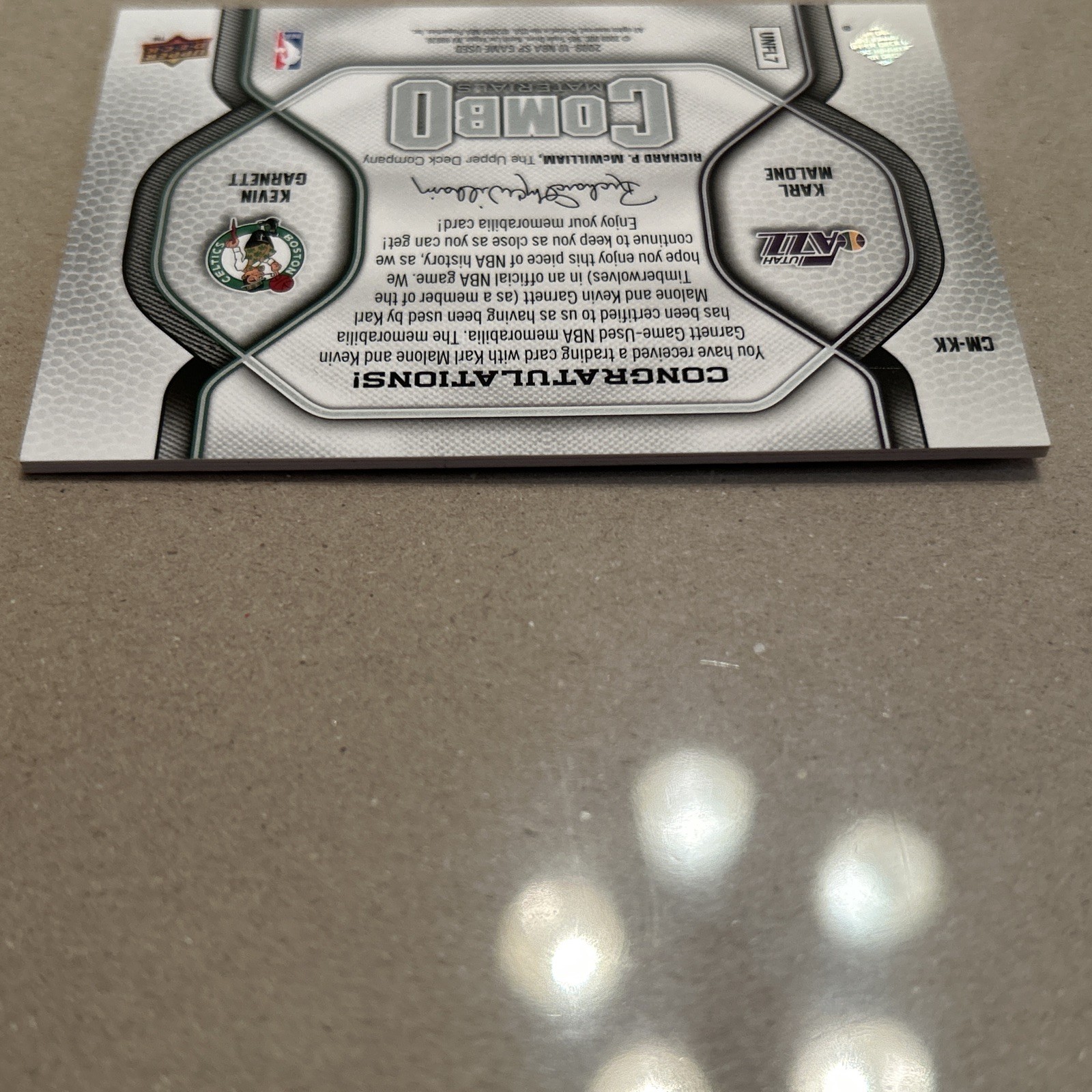 2009-10 SP Game Used Karl Malone Kevin Garnett Dual Jersey 120/499 HOF view 17