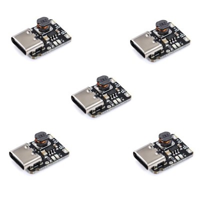 5V 1A Charge and Discharge Module, 5pcs, Type-C USB for 18650 Lithium Black 