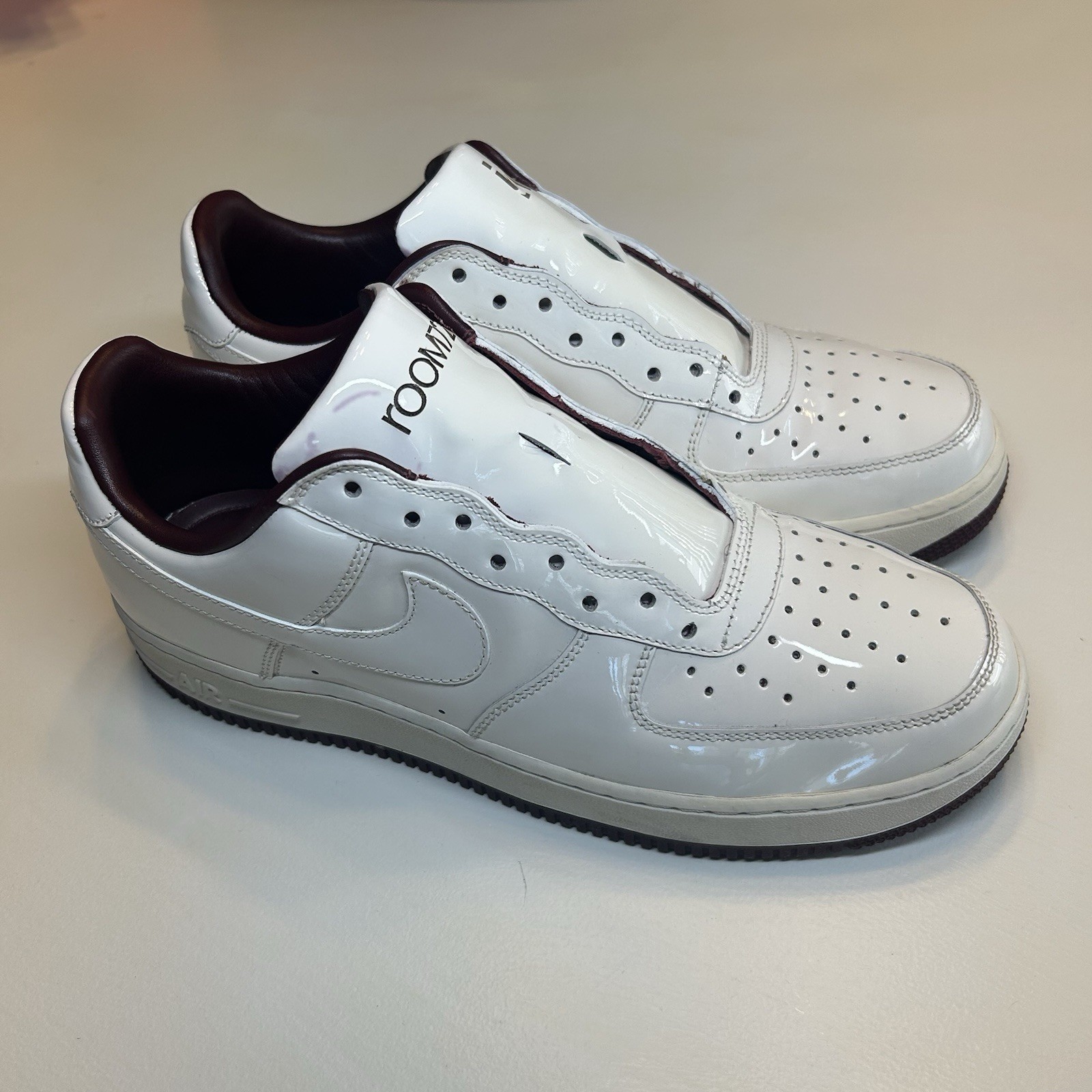 Size 9 Sample Nike Room 72 Air Force One Entourage Premium Georges Patent image 4