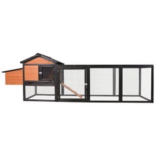 Wooden Chicken Coop w Nesting Box Poultry Cage, Waterproof for Outdoor Backyard