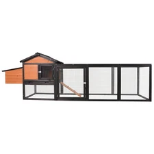 Wooden Chicken Coop w Nesting Box Poultry Cage, Waterproof for Outdoor Backyard