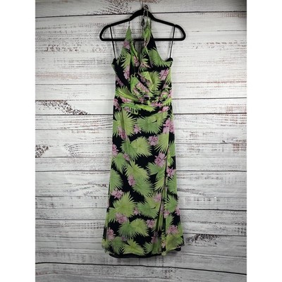 Kay Unger Dress Womens 4 Black Green Pink Floral Silk Halter Maxi Elegant Formal | eBay Kay Unger Dress Womens 4 Black Green Pink Floral Silk Halter Maxi Elegant Formal | eBay