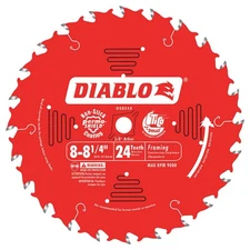 DIABLO D0824X Circular Saw Blade,8 1/4 in,24 Teeth 52XF71