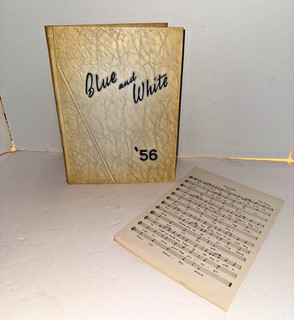 Vintage YEARBOOK Ca 1956 Blue And White Crosby High School WATERBURY CT Song