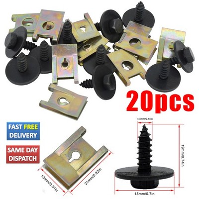 For BMW Self Tapping Tapper Screw Washer 4.8x19 mm 8mm HEX HEAD Mud Flaps Clips