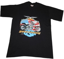 Vintage 1990 Harley Davidson T-Shirt Men's Large Holoubek Nutmeg Made in USA
