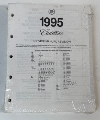 1995 Cadillac DeVILLE ELDORADO SEVILLE OEM Service Manual Revision Update NEW!