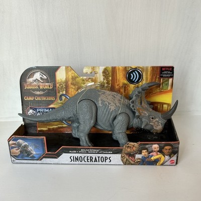 Jurassic World Sinoceratops Gray Color Camp Cretaceous Sound Strike Mattel GMC98
