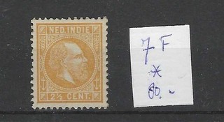 Ned. Indie 7F Willem III MH/ongebruikt CV 80 €