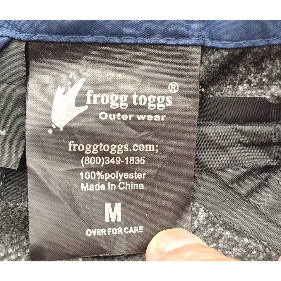 Chaqueta Frogg Toggs Talla Mediana Azul NT6201 Toadz Paquete Deportivo Capucha Impermeable  Foto 3 de 4