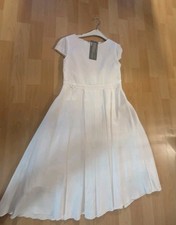 Kommunionkleid 140 Glänzender Taft,  mit Tüll Unterrock, neu!