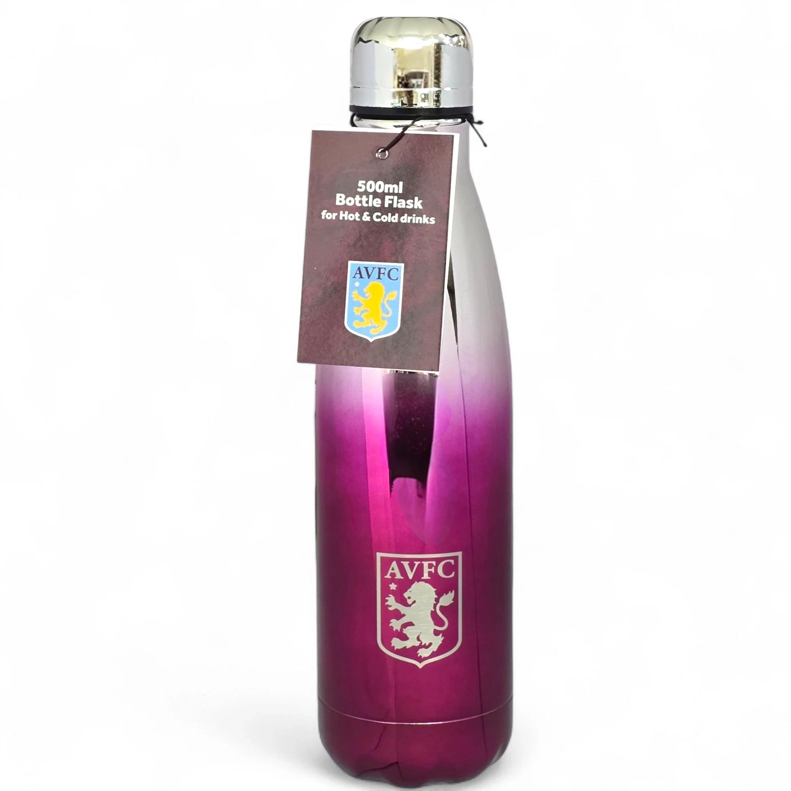 ASTON VILLA FC WATER BOTTLE 500ML FOOTBALL GIFT OFFICIAL LICENSED