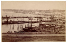 Baudoux & Son, Jersey, Saint-Helier, Le port, vintage print, ca.1870 Baudoux &