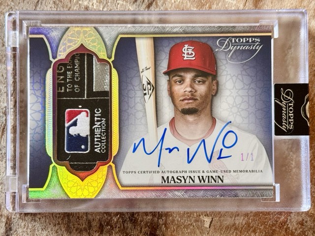 2025 Topps Dynasty Masyn Winn MLB Logoman 1/1 Laundry Tag Auto Cardinals