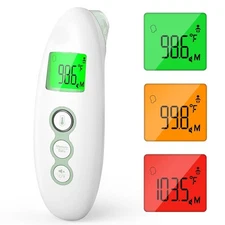Momcozy Non-Contact Forehead and Ear Thermometer, Digital Infrared Green 