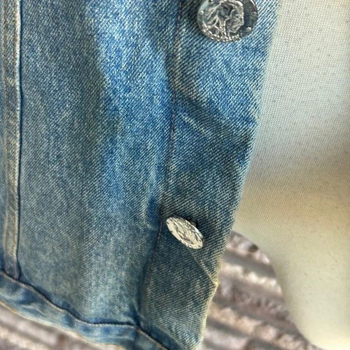 Lily Farouche Denim Jacket ReWorked Hand Painted Corvette Stingray Art to Wear image 8