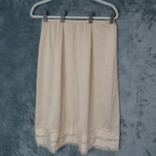 Vintage Sears The Doesn't Slip Half Slip Womens Large Nylon Lace Lingerie 80s