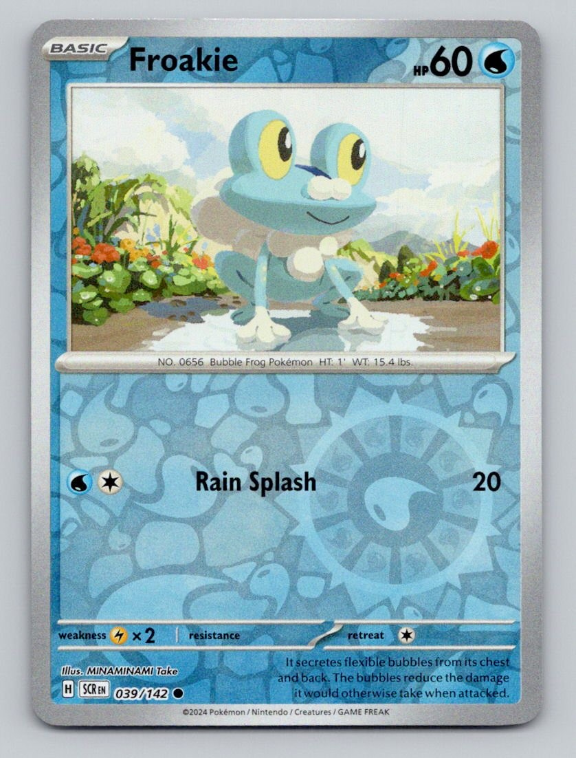 Froakie 39/142 Common Stellar Crown Pokemon Reverse Holo Near Mint