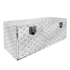 42x18x17 Truck Trailer Pickup Truck Bottom Tool Box Silver Aluminum Tool Box