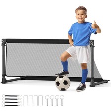 40  L x 18  W x 20  H Soccer Goal w/Metal Frame Ground Stakes Quick Setup for Kids