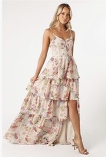 Petal & Pup Mito Floral Tiered Corset Maxi Dress XL High Low Romantic