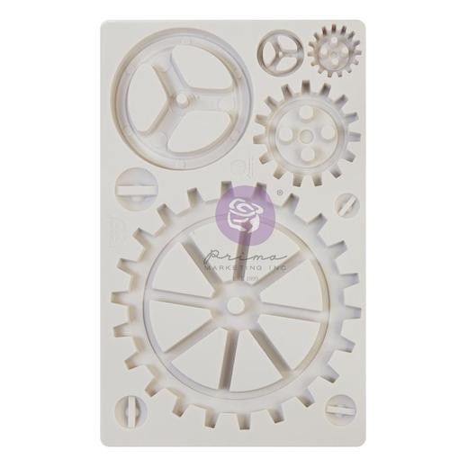 Prima Finnabair 5"" x 8"" Silicone Mould - Large Gears