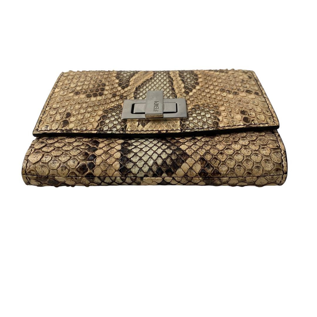 Fendi Trifold Wallet Python peekaboo excellent gi… - image 6