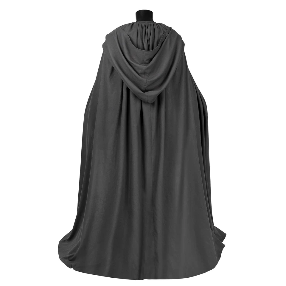 Disfraz de Mago Para Hombre Bata Gris Capa con Capucha con Sombrero Halloween Gris Mago Cos... Foto 3 de 4