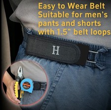 Tactical Metal Hook Elastic Belt Buckle-Less Invisible Waist Belt Closure