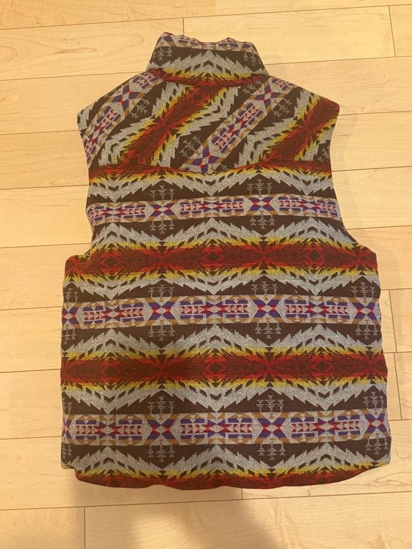Pendleton Geometric Wool-Blend Down Vest M Multi-… - image 2
