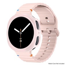 For Galaxy Watch 8 40/44mm Soft Silicone Sport Band PC Anti Fall Protective Case