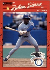 1990 Donruss #673b Ruben Sierra ERR