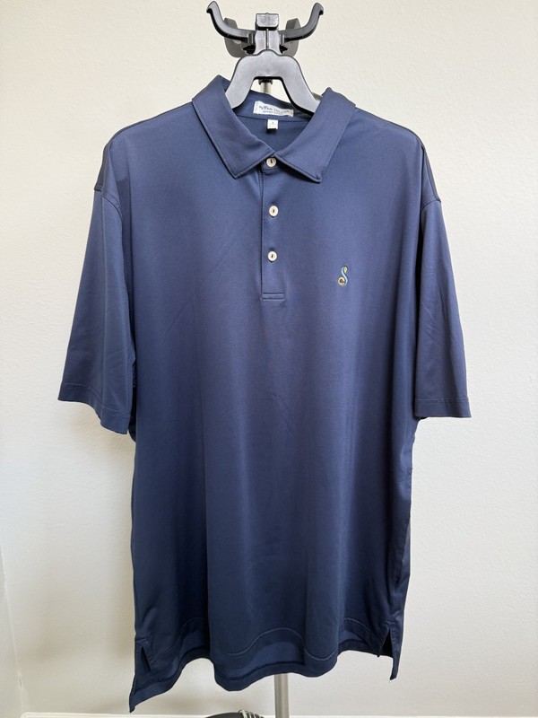 Peter Millar Summer Comfort Golf Polo - Streamsong - Large - Navy Blue