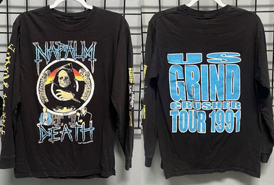 Napalm Death 1991 US Grind Crusher Tour  Long Sleeve S to 5XL 2F1831