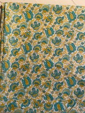 2.2 Metres Vintage Retro Dressmaking Fabric 60/70s Mixed Fibres Paisley X90cm (L