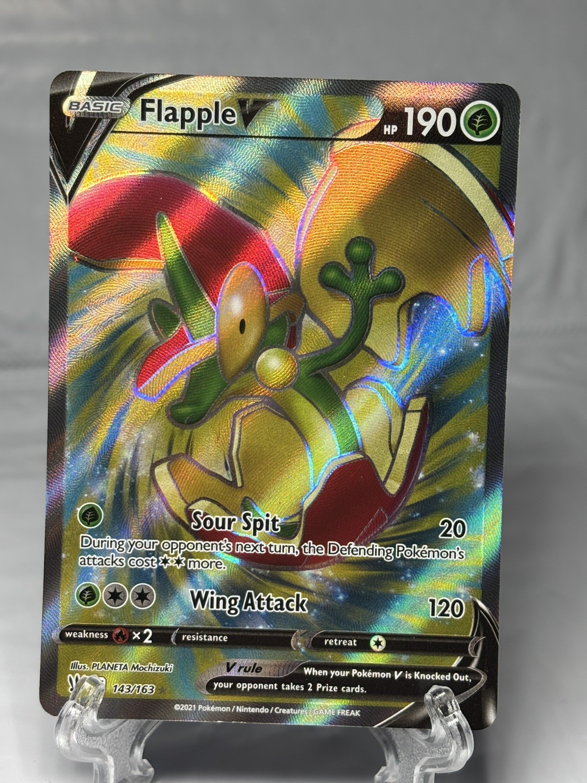 Flapple V 143/163 Ultra Rare Battle Styles Pokemon Holo Lightly Played