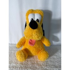 Disney Pluto Weighted Plush Toy Stuffed Animal Yellow Dog New with Tags