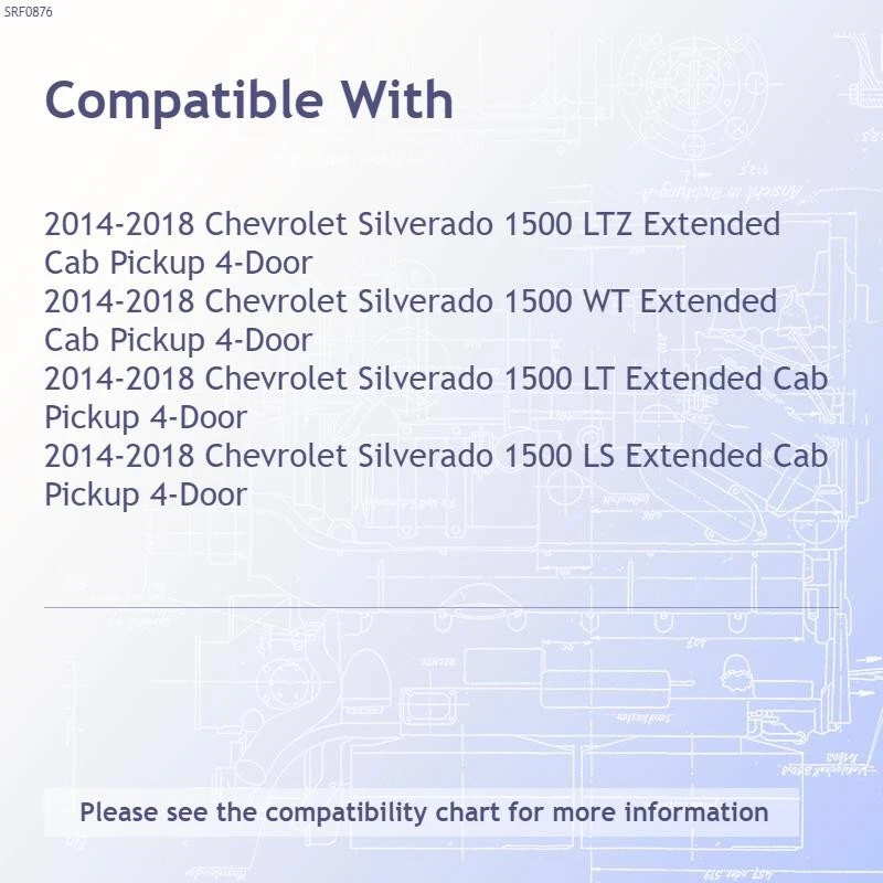 Flat Style Side Molding Trim for 2014-15 Chevy Silverado Ext Cab [Stainless] 4p - Image 2 of 4