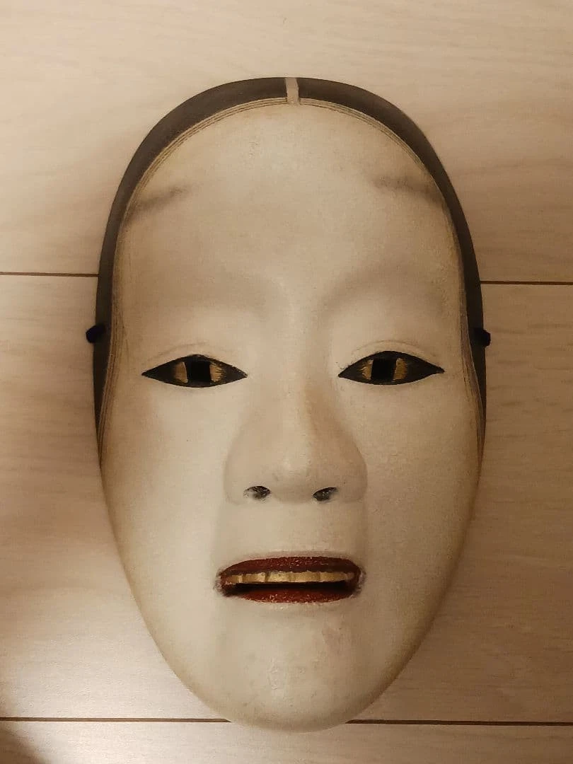 白色木制日本古董面具| eBay