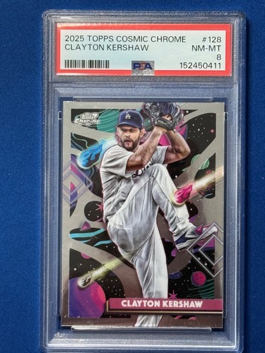 2025 Topps Cosmic Clayton Kershaw #128 PSA 8