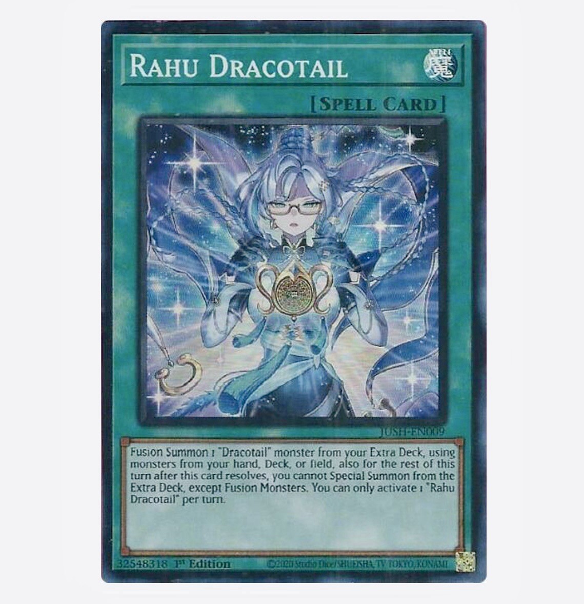 遊戯王 JUSH-EN009 羅こう星辰 Rahu Dracotail (英語版 1st Edition コレクターズレア) Justice Hunters Rahu Dracotail JUSH-EN009 (Super Rare) Justice Hunters 1st Ed Yu