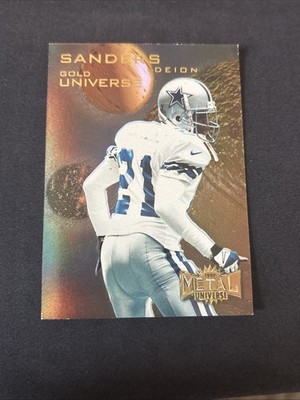 1997 Skybox Metal Universe - Deion Sanders Gold Universe Dallas Cowboys