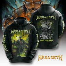 Megadeth Heavy Metal Rock Band World Tour 2025 3D Hoodie men U1R31