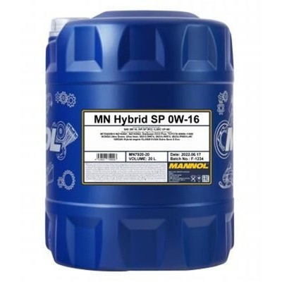 20L MANNOL 7920 HYBRID SP 0W-16 MOTORÖL passend für NISSAN HONDA TOYOTA GF-6B